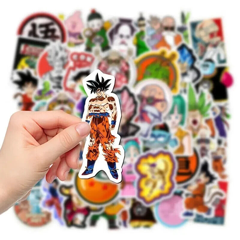 DRAGON BALL Z STICKERS (50pcs) 50 Fifty Vegeta Gohan Goku Die-Cut Anime