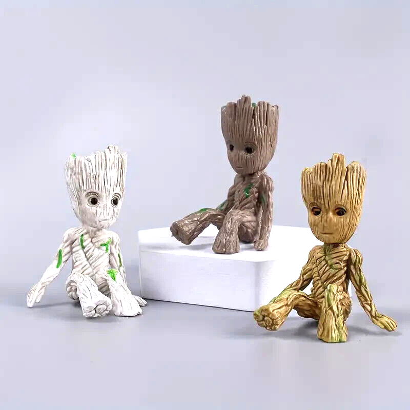 GROOT FIGURINES (3pcs) Marvel Guardians of the Galaxy Miniature Display Statues