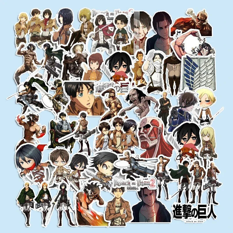 ATTACK ON TITAN STICKERS (100pcs) One-Hundred Die-Cut Anime/Manga Decal