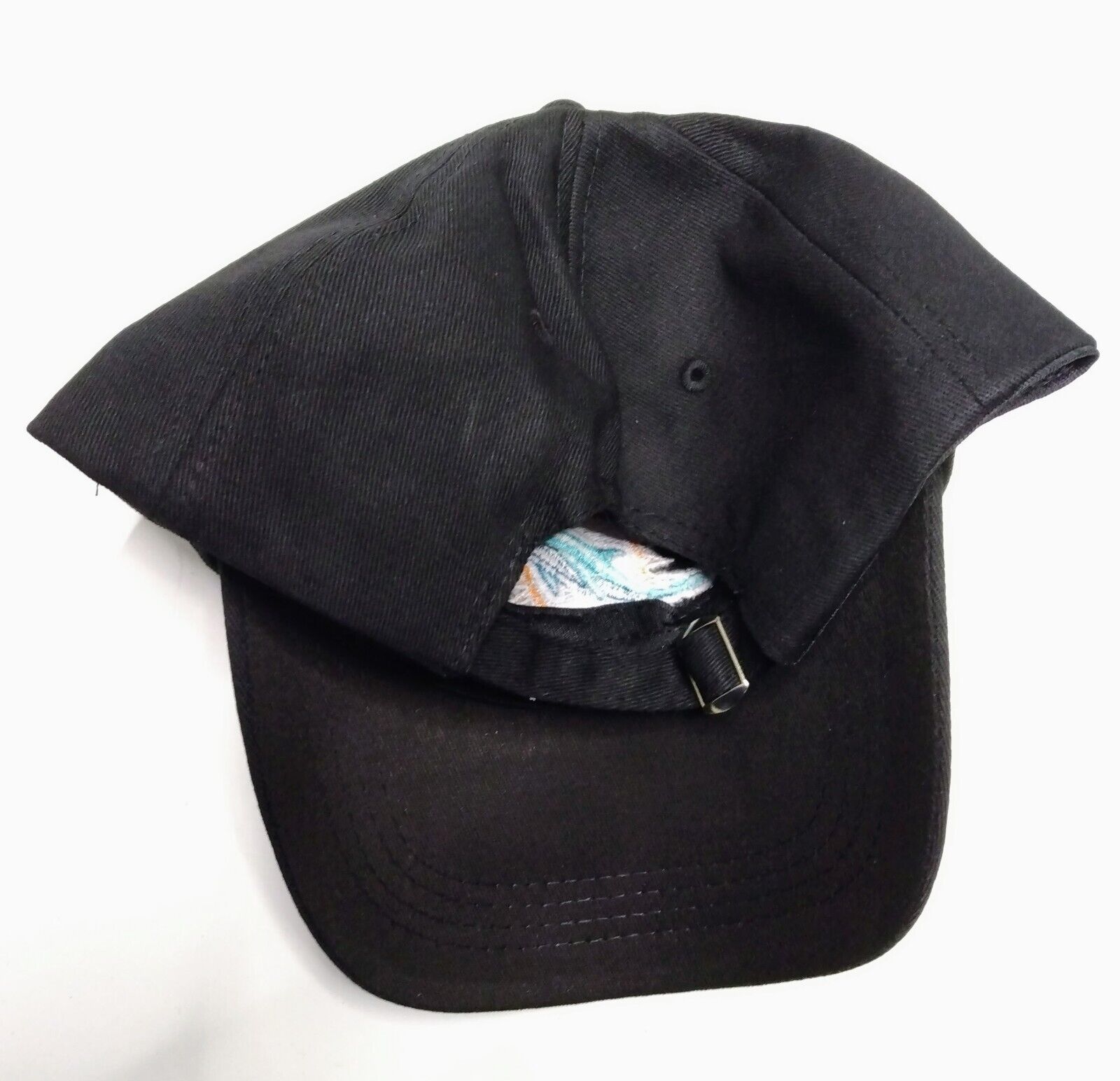 MIAMI DOLPHINS HAT Black w/ Embroidered Football Team Logo Cap (Adult/Adj. Size)