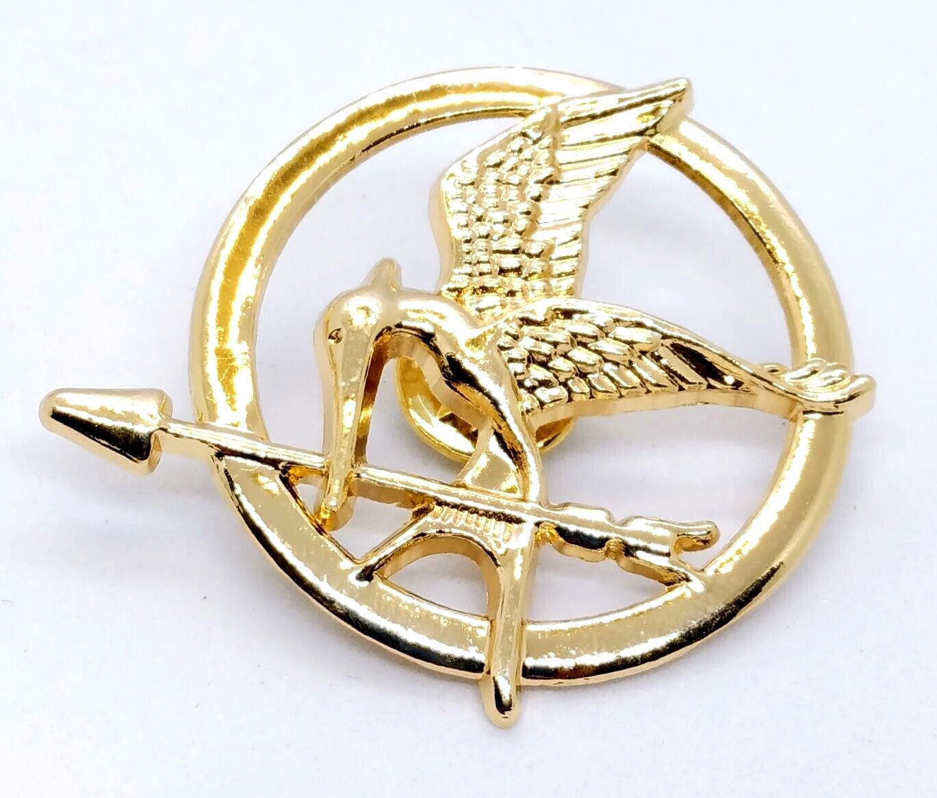 MOCKINGJAY PIN (Rose Gold) Hunger Games Lapel Brooch Mocking Jay Badge