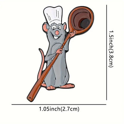 RATATOUILLE PIN Disney Pixar Remy Rat Chef Cartoon Toon Gift Enamel Lapel Brooch