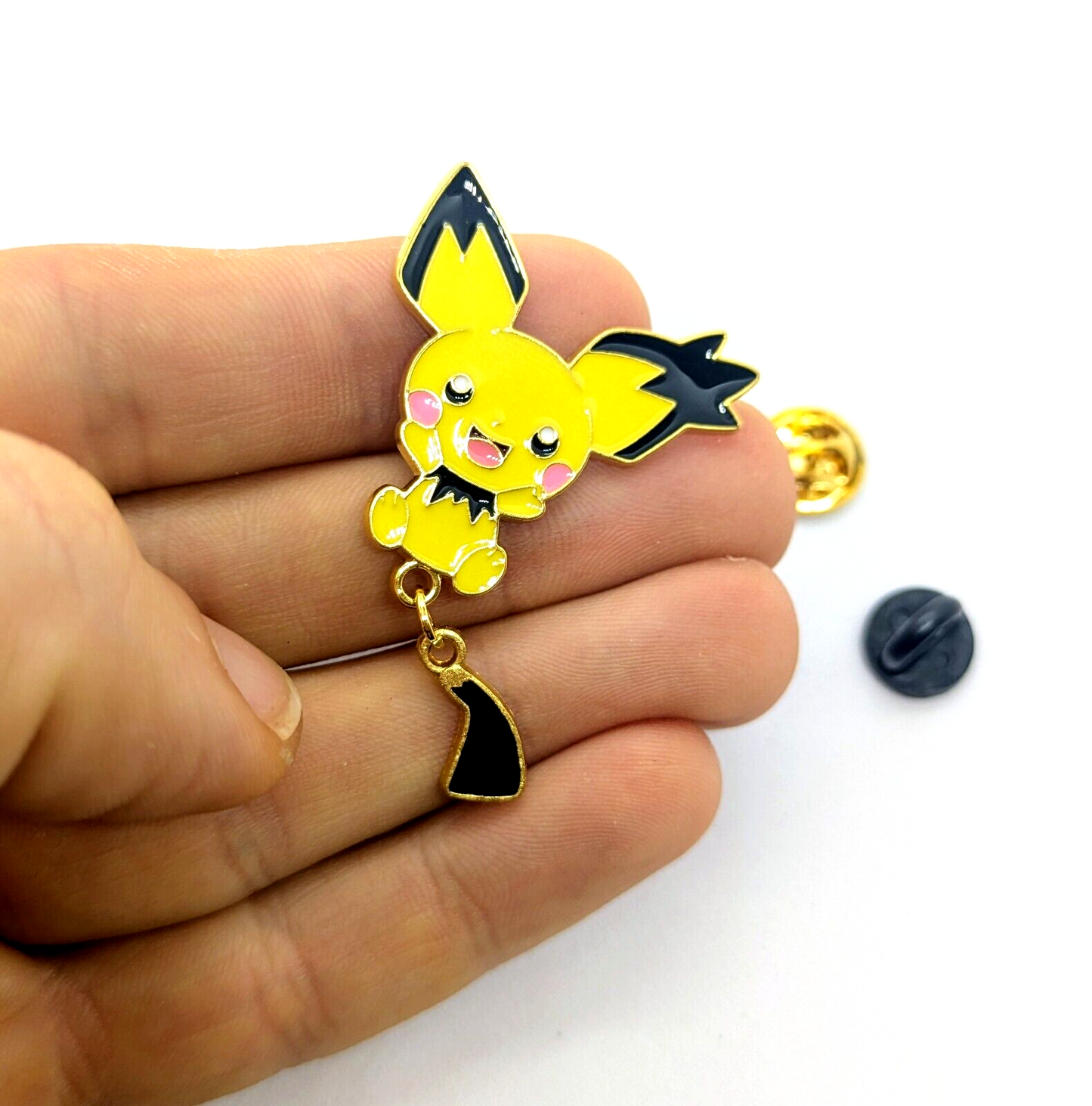 PICHU "DANGLING TAIL" PIN Pokemon #172 Enamel Lapel Brooch (Cool Gift!)