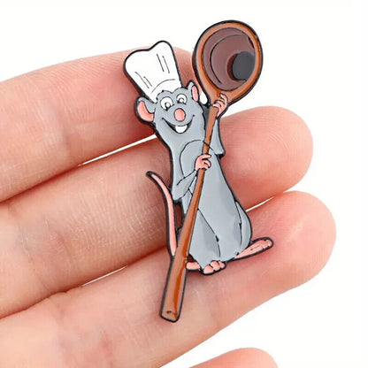 RATATOUILLE PIN Disney Pixar Remy Rat Chef Cartoon Toon Gift Enamel Lapel Brooch