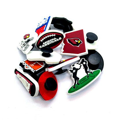 ARIZONA CARDINALS SHOE CHARMS (14pcs) Football Cool Gift Accessories Set Lot