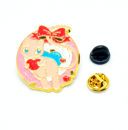 PINK MEW PIN Pokemon Heart Love Cute Kawaii Backpack/Hat/Lapel Enamel Brooch