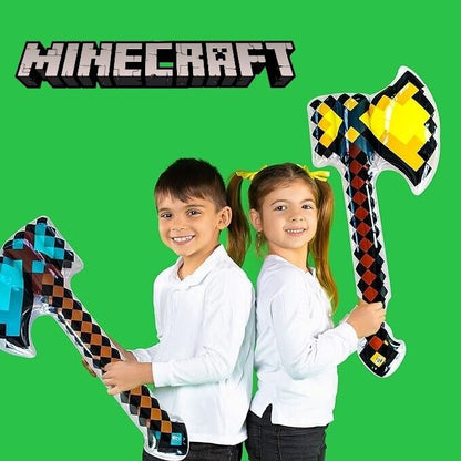 MINECRAFT INFLATEABLE WEAPONS (10pcs) Pixel Blow-up Sword Axe Video Game Gift