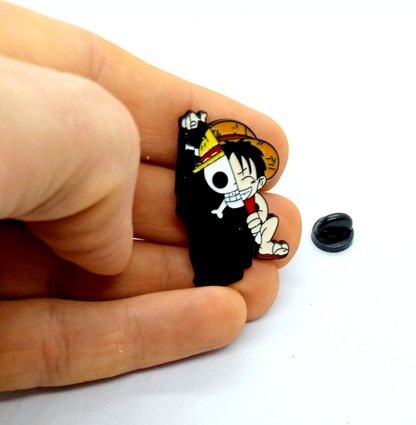 ONE PIECE PIN Jolly Roger Flag Luffy Pirate Ace Anime Gift Lapel Enamel Brooch