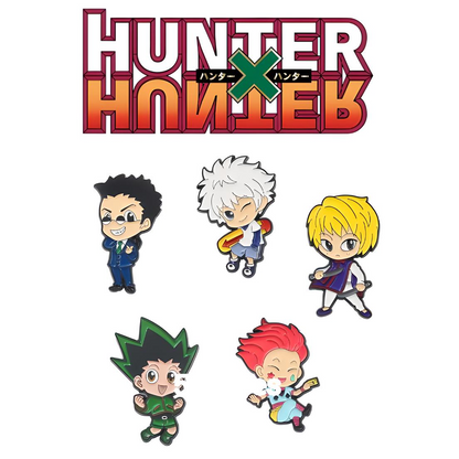 HUNTER X HUNTER CHARACTER PINS (5pcs) Anime Manga Lapel Enamel Brooch Set Lot