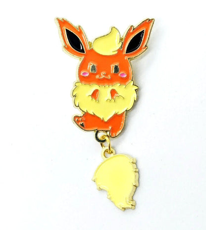 EEVEELUTION DANGLING TAIL PIN Pokemon Anime Eevee Lapel Brooch Set (You Choose)