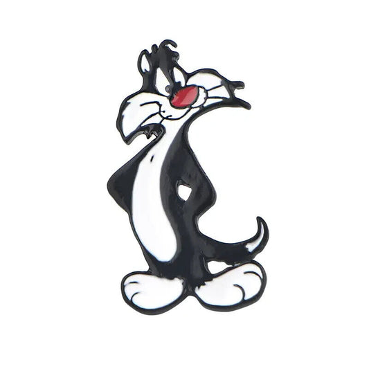 SYLVESTER PIN Retro Cartoon Toon Cat Looney Toons Gift Enamel Brooch