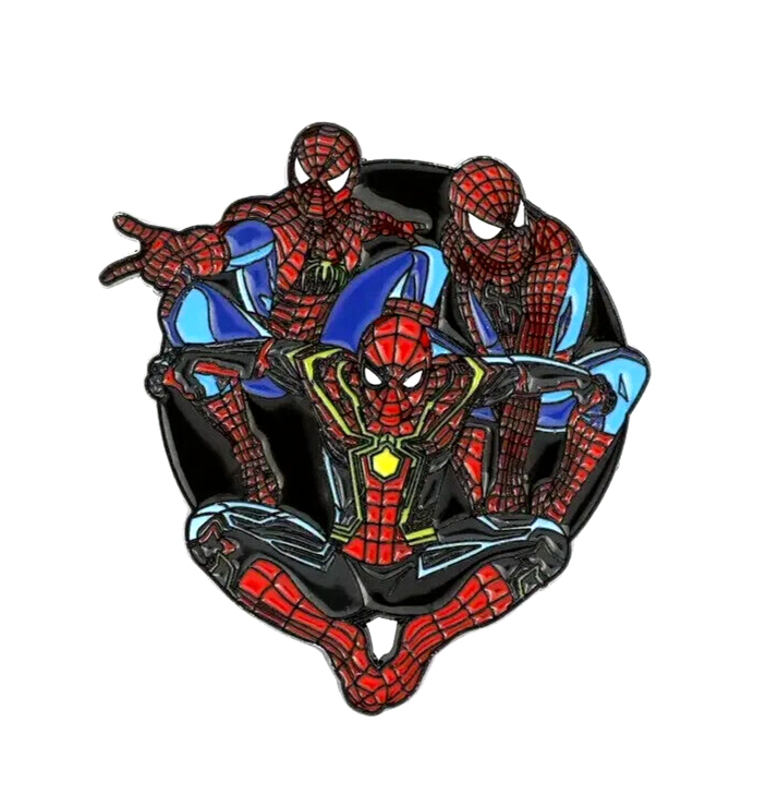 SPIDER-MAN PIN Marvel Superhero (Large Triple Figure) Gift Enamel Lapel Brooch