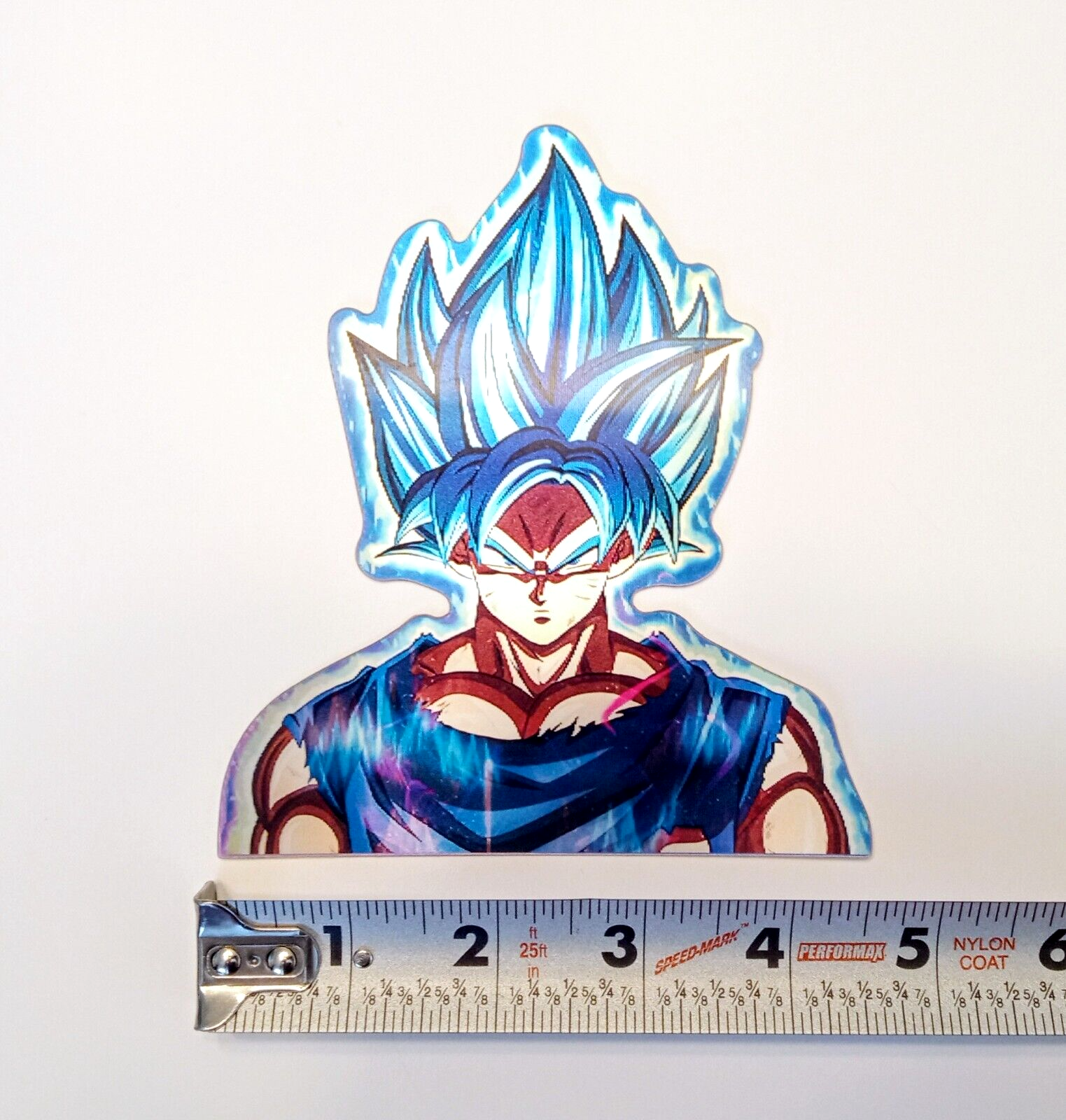 DRAGON BALL Z STICKER (1pcs) Large Tri-Color Goku Die-Cut DBZ Anime (See Video)