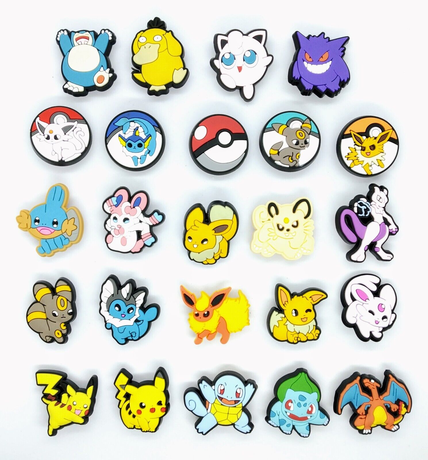 POKEMON SHOE CHARMS (24pcs) Anime Set Jibbitz Croc Accessories Lot