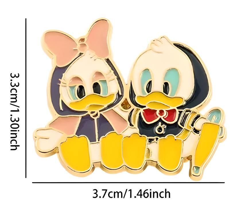 BABY DONALD & DAISY DUCK PIN Disney Animation Cute Gift Enamel Lapel Brooch