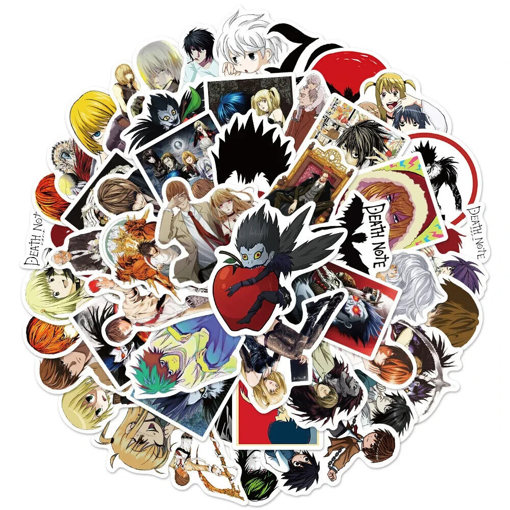 DEATH NOTE STICKERS (50pcs) Fifty Unique Die-Cut Anime/Manga Decal (Cool Gift!)