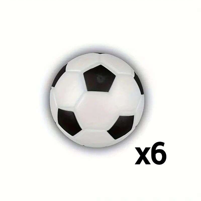 FOOSBALL SOCCER BALLS (6pcs) Six Tabletop Table Fussball Extra Pack