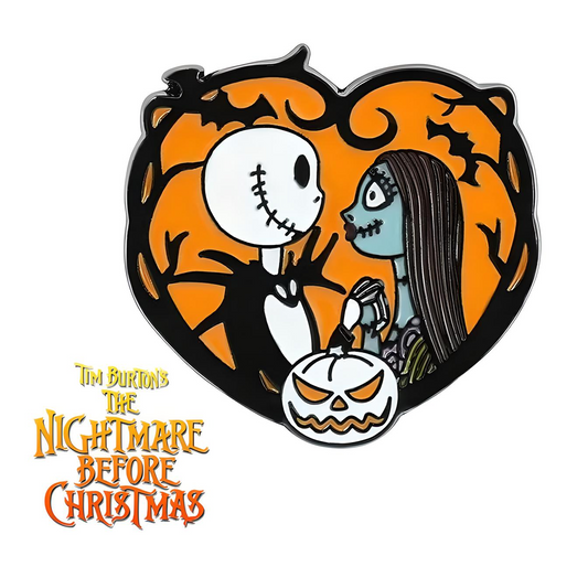 THE NIGHTMARE BEFORE CHRISTMAS PIN Disney Animation Heart Romantic Enamel Brooch