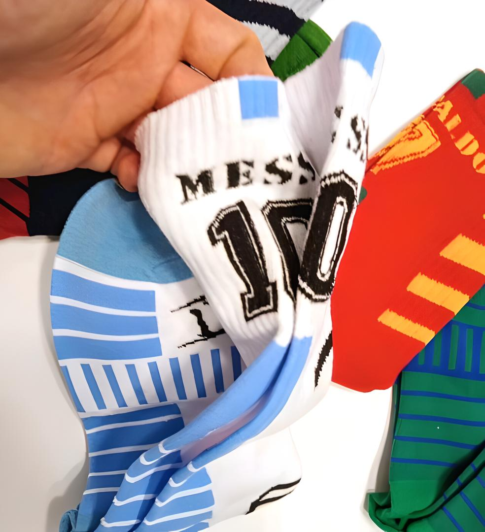 SOCCER SOCKS (Player Themed) Long Athletic Teenager/Adult Size 6-10 (You Choose)