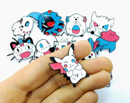 MELTING ICE CREAM POKEMON PIN SET (12pcs) Pastel/Gothic Anime Enamel Brooch Lot