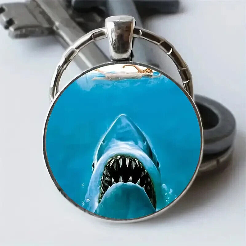 JAWS KEYCHAIN Shark Universal Pictures Film Classic Gift Key Chain/Keyring