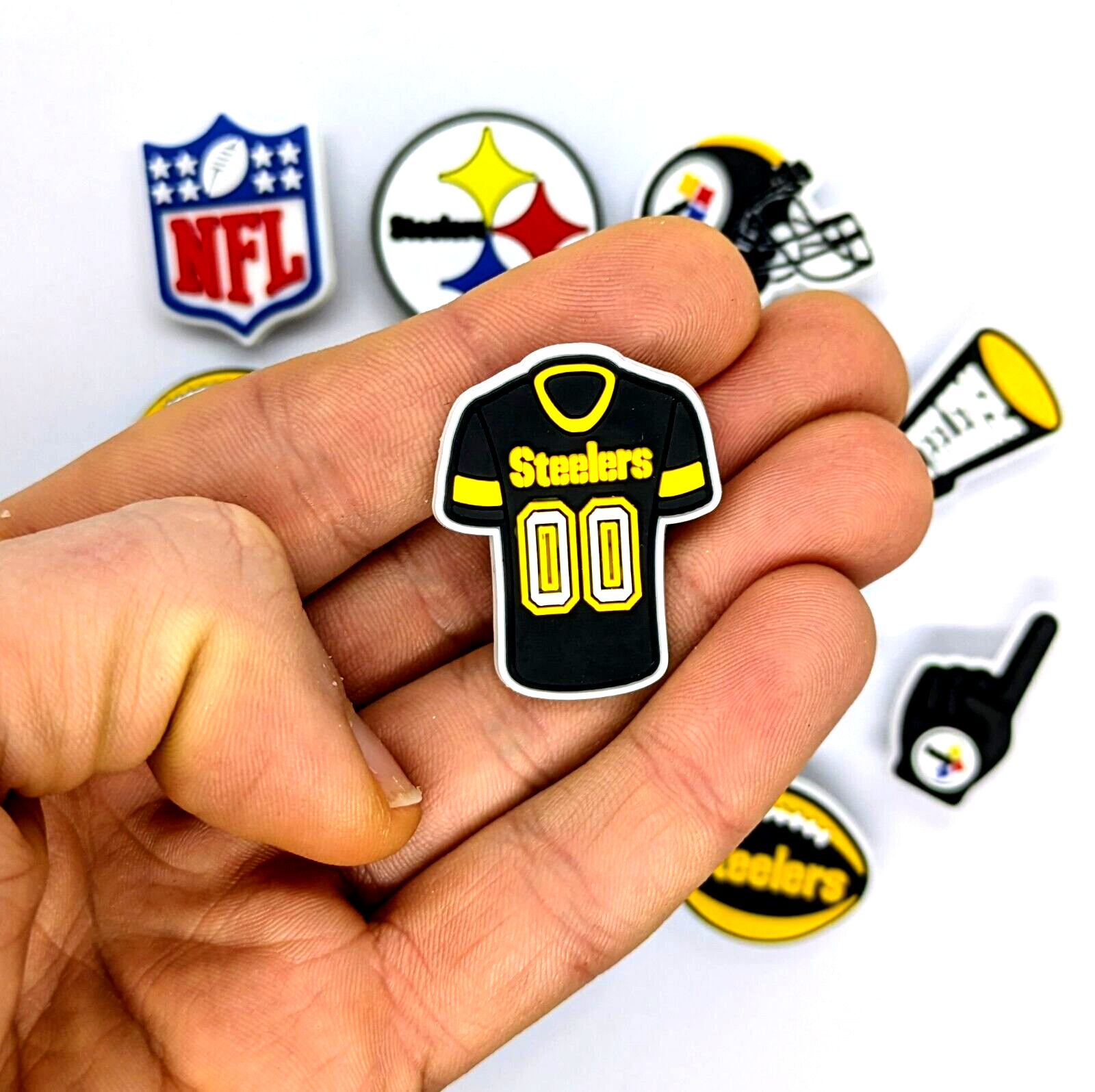 PITTSBURGH STEELERS SHOE CHARMS (14pcs) Football Cool Gift Accessories Set Lot