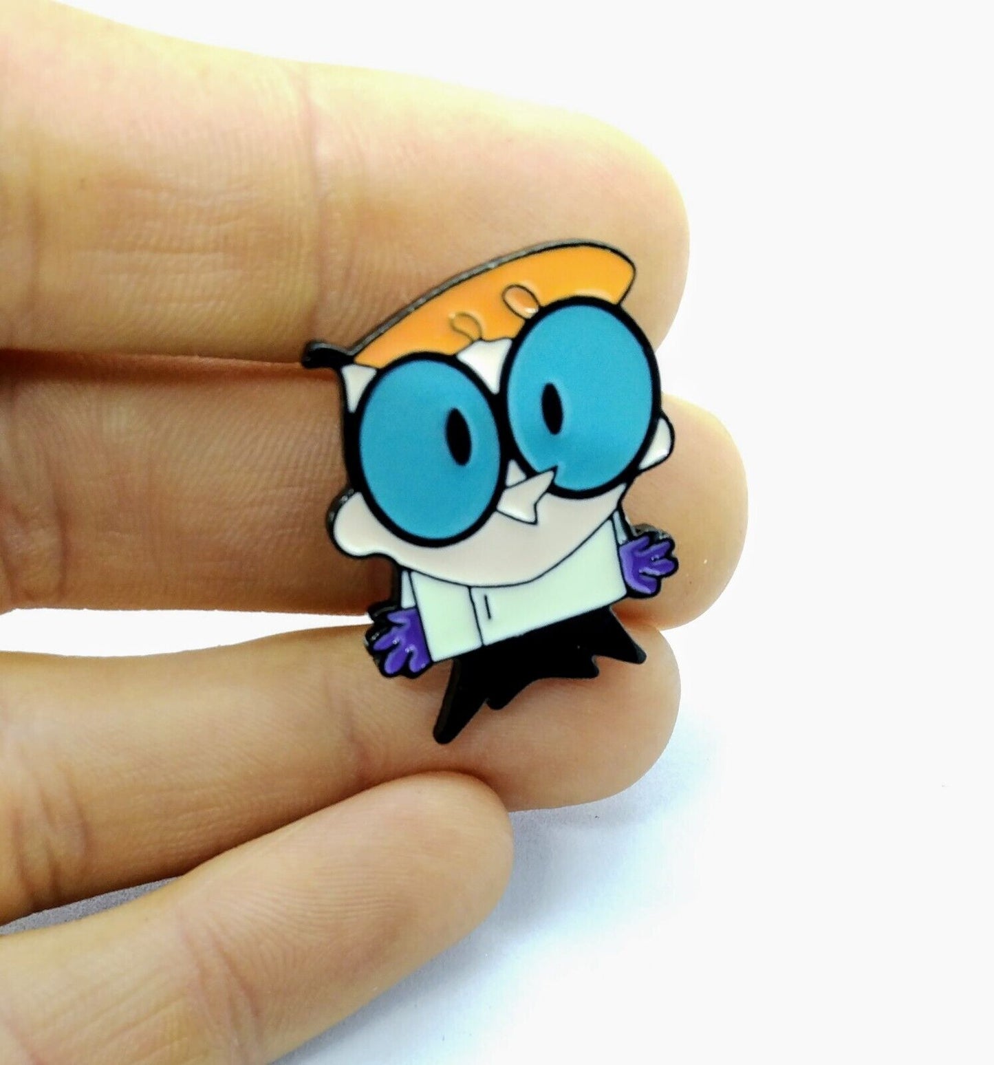 DEXTER PIN Retro Cartoon 90s 1990s Toon Dexter's Laboratory Gift Enamel Brooch