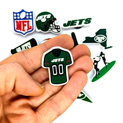 NEW YORK JETS SHOE CHARMS (14pcs) Football Cool Gift Accessories Set Lot