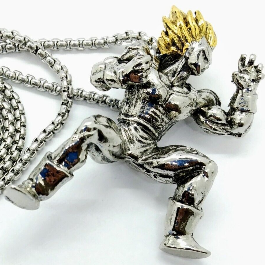 DRAGON BALL Z NECKLACE (Gold Hair) Vegeta Goku Gohan Pendant Anime