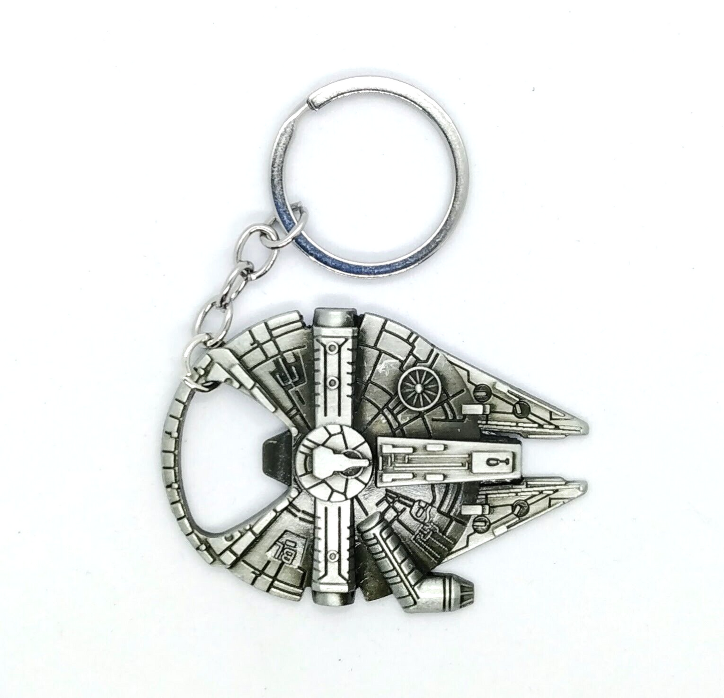 MILLENNIUM FALCON KEYCHAIN (Bottle Opener) Silver Star Wars Ship Key Chain