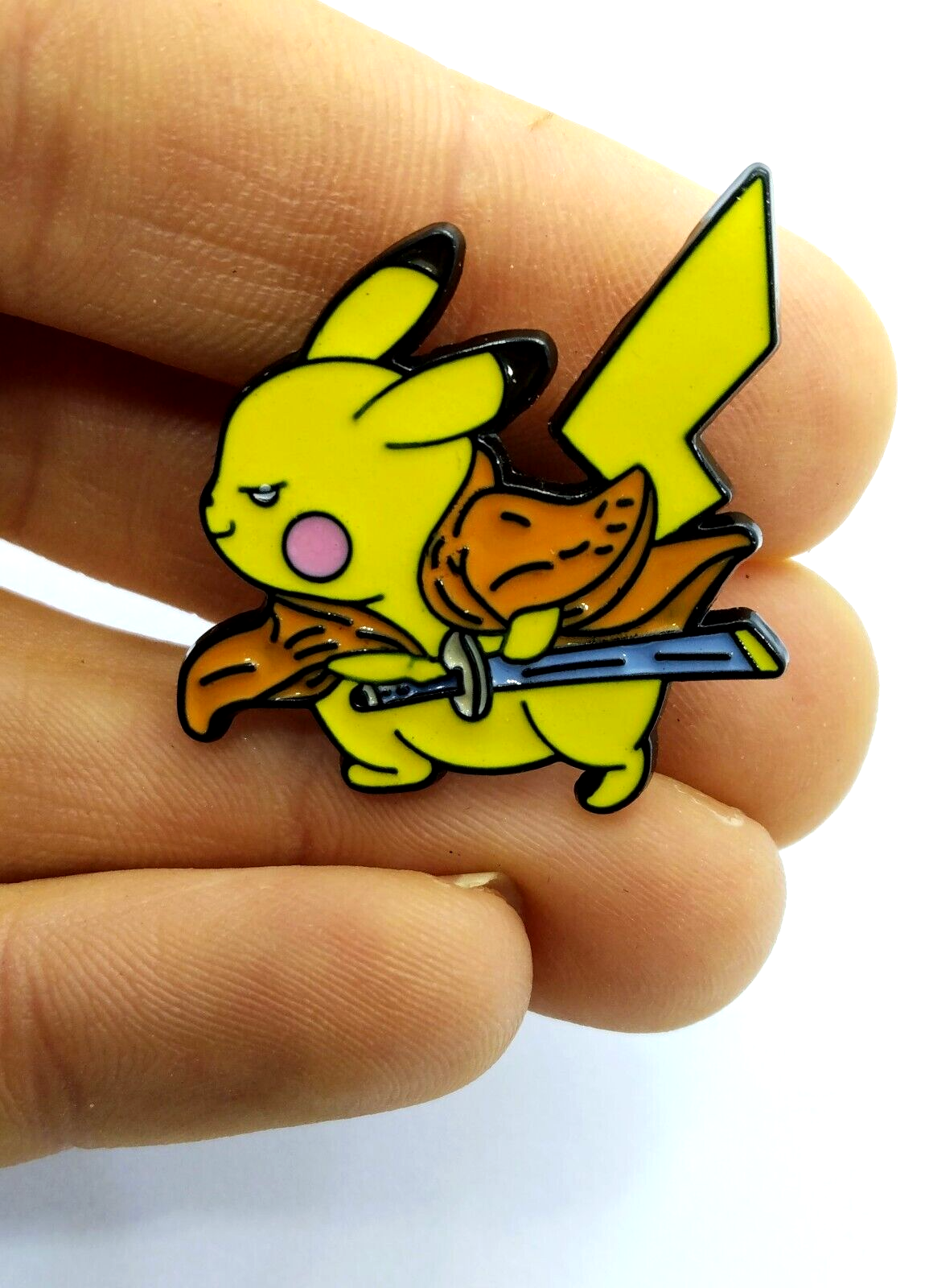 NINJA PIKACHU PIN Pokemon Anime Samari Enamel Lapel Brooch