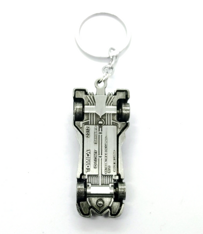 BATMOBILE KEYCHAIN Silver Batman Metal Car Comic Superhero Key Chain/Keyring