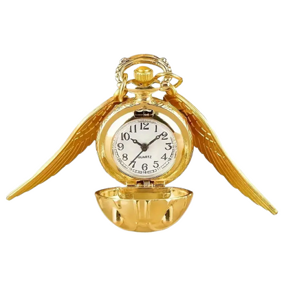 GOLDEN SNITCH POCKET WATCH Harry Potter Quidditch Round Quartz Pointer Gift