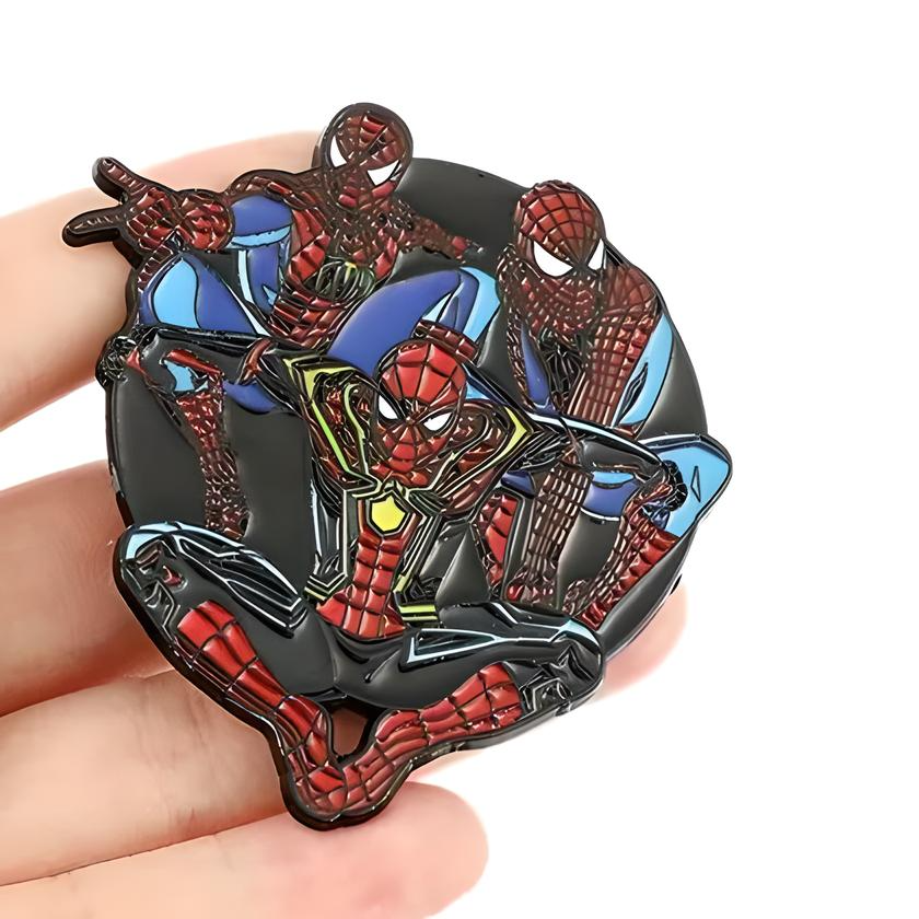 SPIDER-MAN PIN Marvel Superhero (Large Triple Figure) Gift Enamel Lapel Brooch