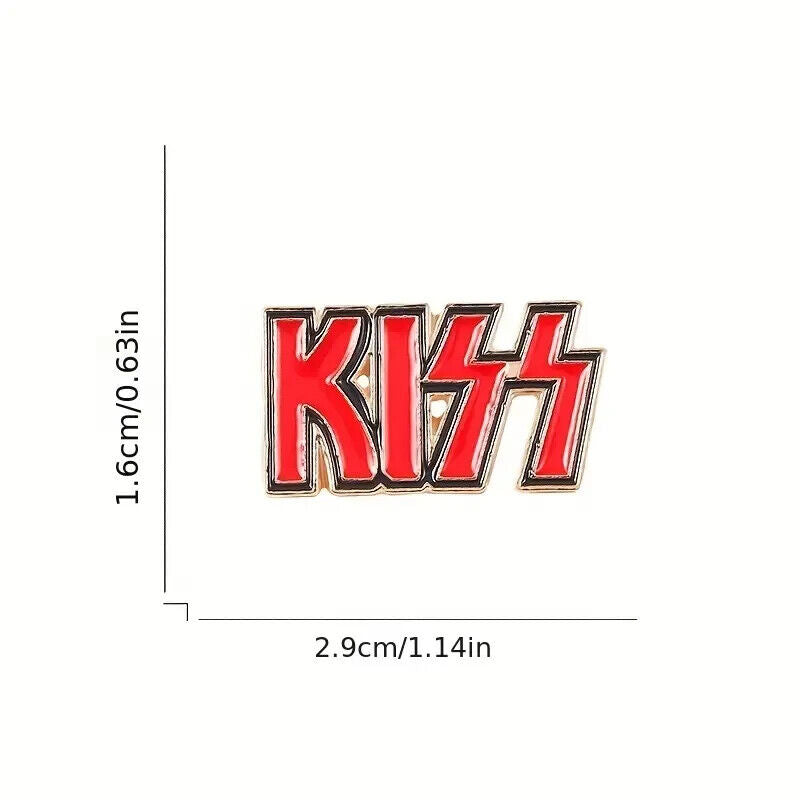 KISS PIN Music 70s/80s/90s/00s American Rock Band Gift Enamel Lapel Brooch