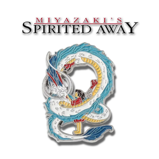 HAKU DRAGON PIN Spirited Away Studio Ghibli Anime Gift White Enamel Lapel Brooch