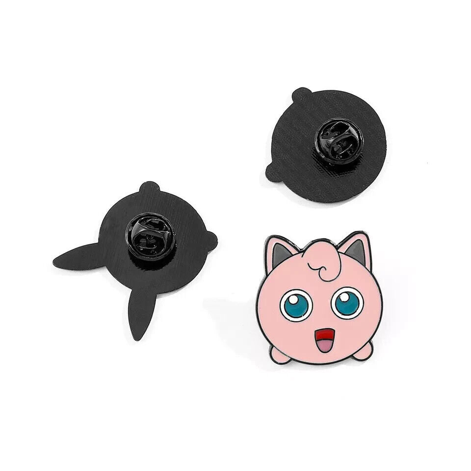 CUTE POKEMON PINS (3pcs) Cartoon Faces Pikachu Jigglypuff Squirtle Brooch Set