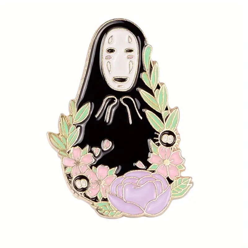 SPIRITED AWAY PIN Kaonashi "No-Face" Faceless Ghost Anime Enamel Lapel Brooch