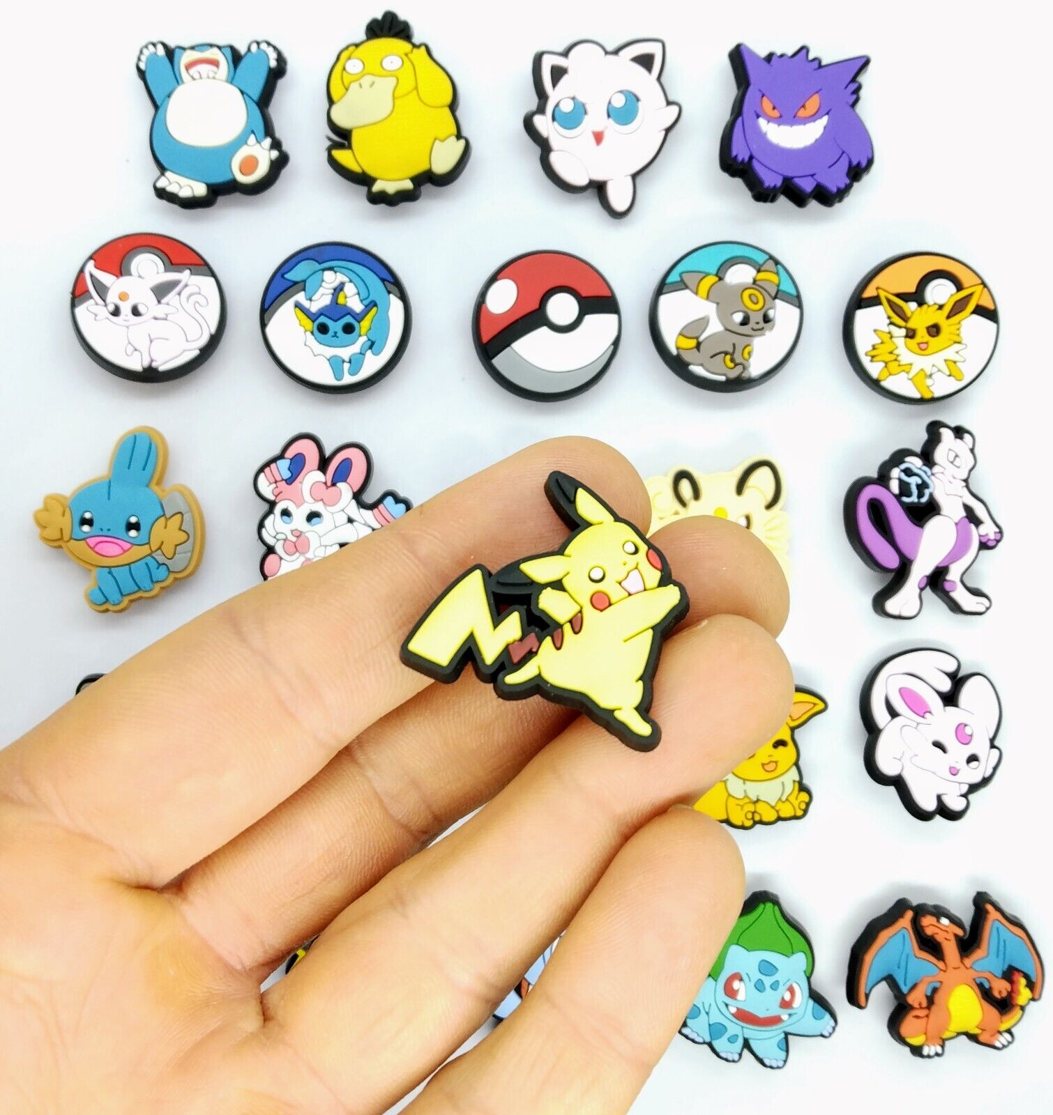 POKEMON SHOE CHARMS (24pcs) Anime Set Jibbitz Croc Accessories Lot