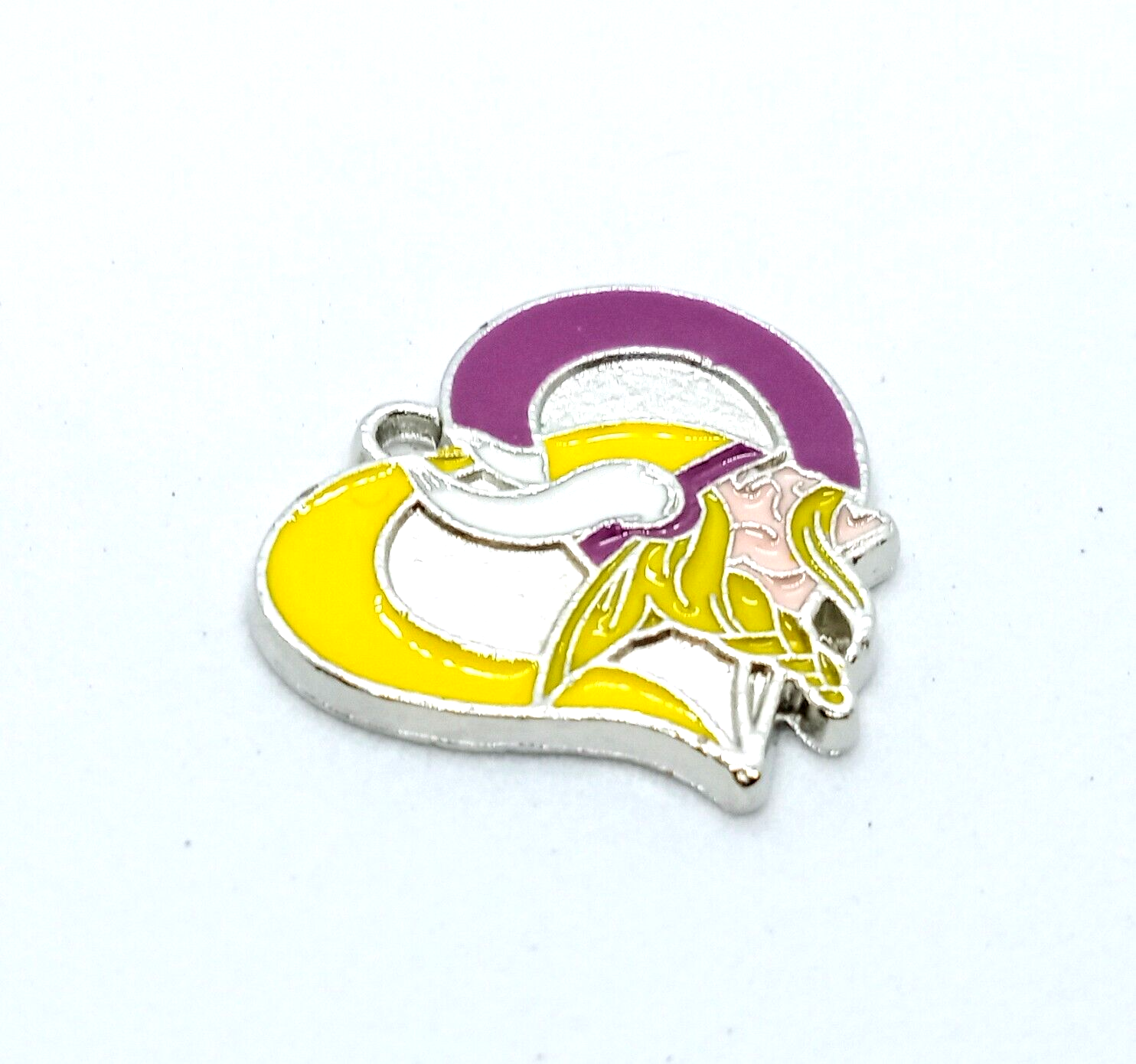 MINNESOTA VIKINGS HEART CHARM (x1) Big Discounts for Multiple Charms NFL Pendant