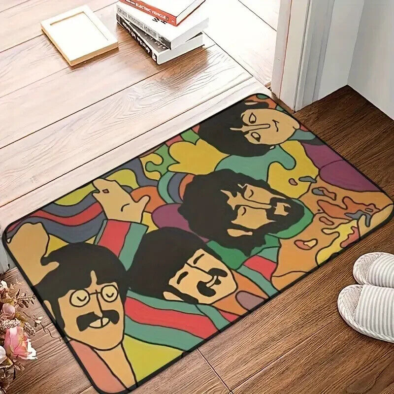 THE BEATLES DOORMAT Psychedelic Retro Rock/Pop Music Floor Mat (23.4"x15.8")