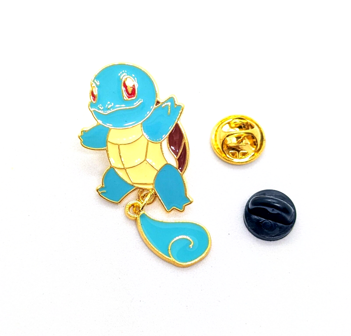 SQUIRTLE "DANGLING TAIL" PIN Pokemon #007 Enamel Lapel Brooch (Cool Gift!)