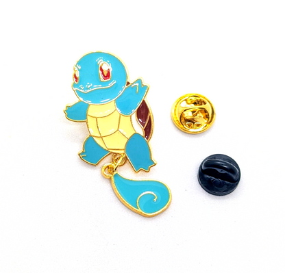 SQUIRTLE "DANGLING TAIL" PIN Pokemon #007 Enamel Lapel Brooch (Cool Gift!)