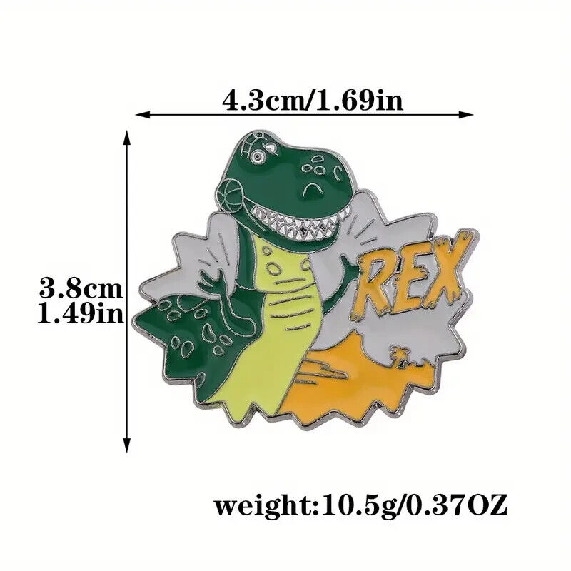 REX PIN Toy Story Dinosaur Disney/Pixar Toon Cartoon Gift Enamel Lapel Brooch