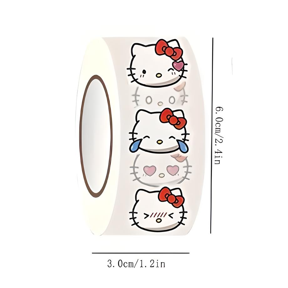 HELLO KITTY STICKERS (500pcs) Roll Easy Peel & Stick 500 Cute Cartoon Decal