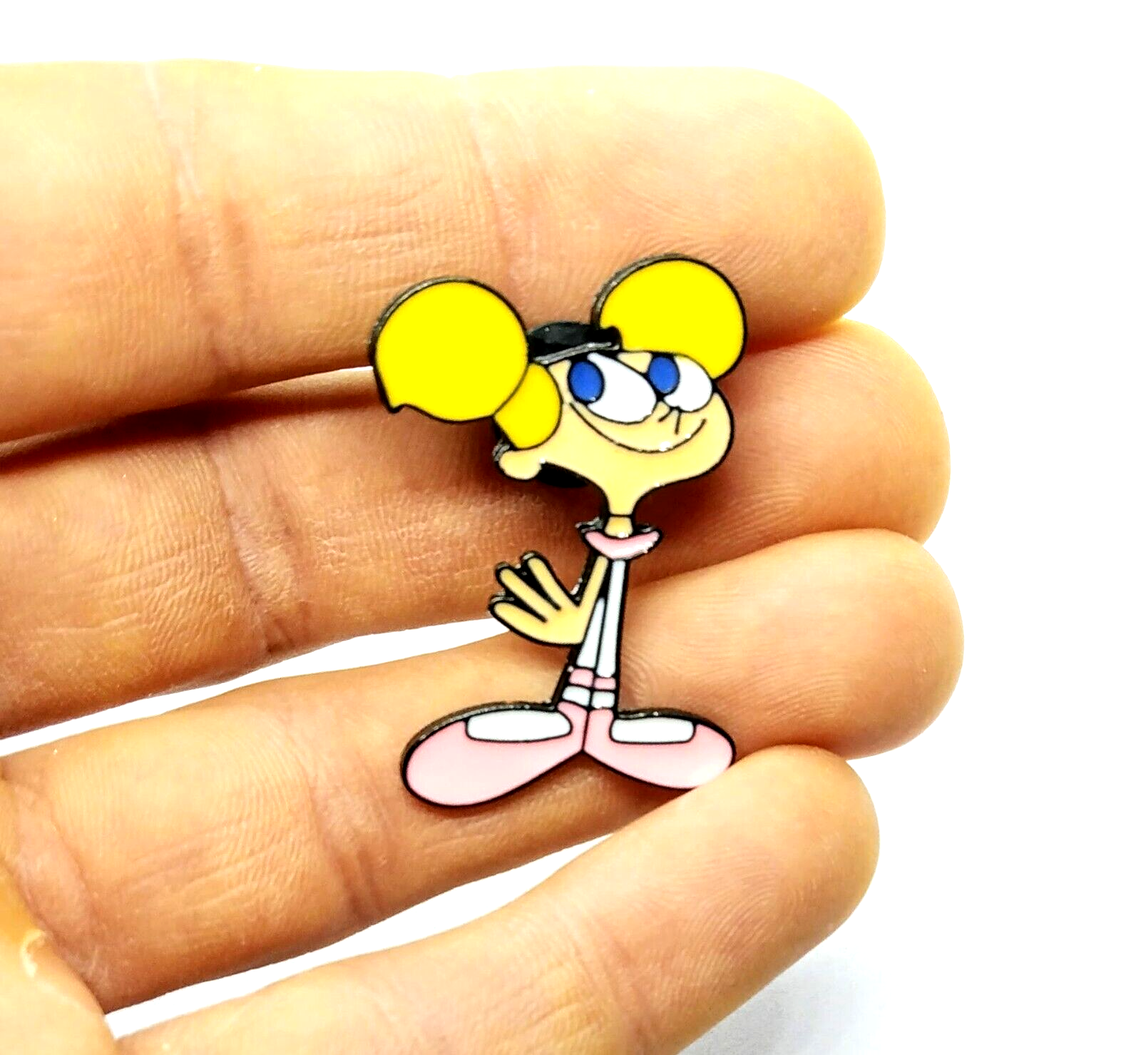 DEE DEE PIN Retro Cartoon 90s 1990s Toon Dexter's Laboratory Gift Enamel Brooch