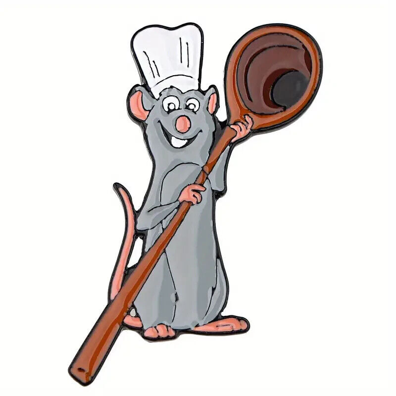 RATATOUILLE PIN Disney Pixar Remy Rat Chef Cartoon Toon Gift Enamel Lapel Brooch