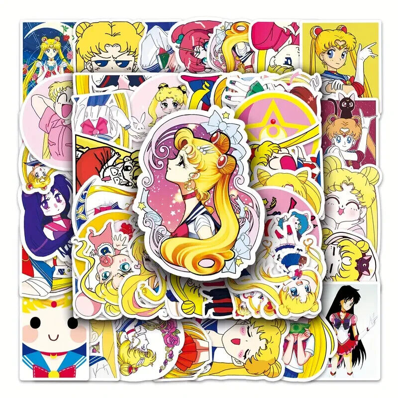 SAILOR MOON STICKERS (51 pcs) Funny & Cute Unique Die-Cut Anime Stickers!