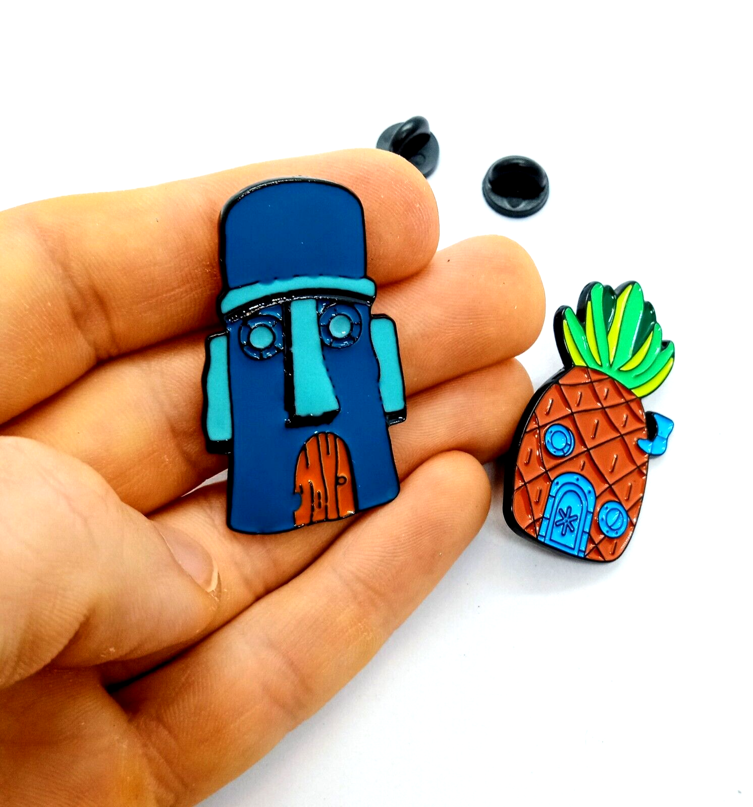 SPONGEBOB SQUAREPANTS PIN SET (2pcs) Pineapple & Squideward's Home Nickelodeon