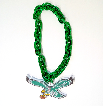 PHILADELPHIA EAGLES FOAM NECKLACE Green Chain Large/Big Light-Weight Durable